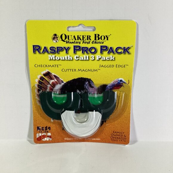 Quaker Boy Raspy Pro Pack Turkey Call 3 Pack Combo Brand New Sealed See Pics - Picture 1 of 2
